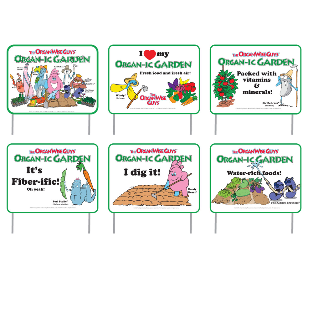 Garden Signs set Of 6 The OrganWise Guys