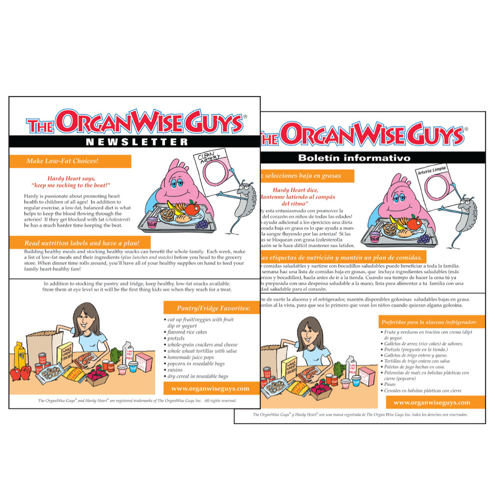 Healthy Fats Newsletter English Spanish 100 Pack The OrganWise Guys