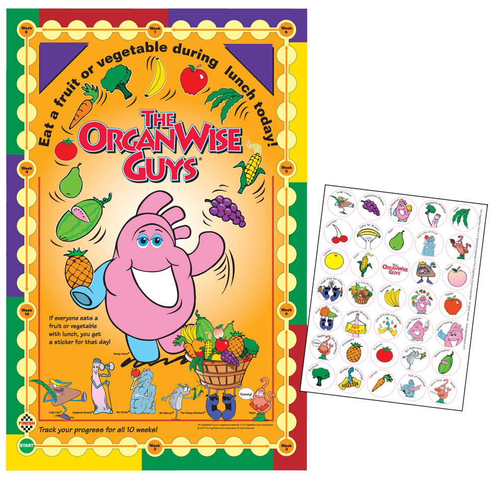 4010 Fruit and Vegetable Tracking Poster FI - The OrganWise Guys