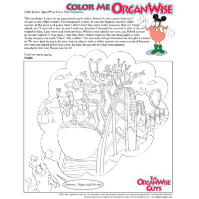Dealing With Peer Pressure Among Kids Coloring Page - OrganWise Guys