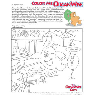 Teach Kids About Anxiety Coloring Page - OrganWise Guys