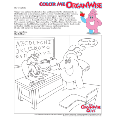 Teaching Kids Gratitude Coloring Page - OrganWise Guys