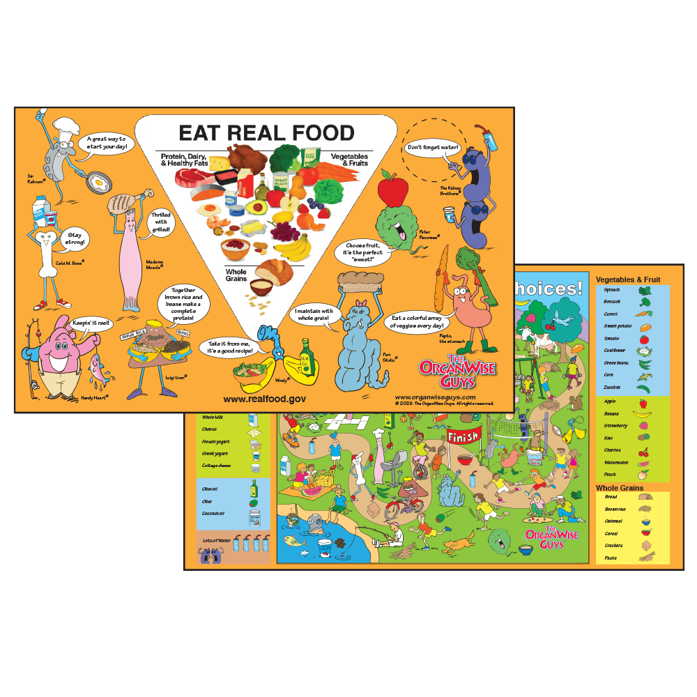 Eat Real Food Pyramid Placemat