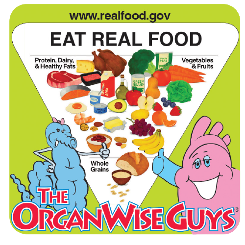 Eat Real Food Pyramid Stickers