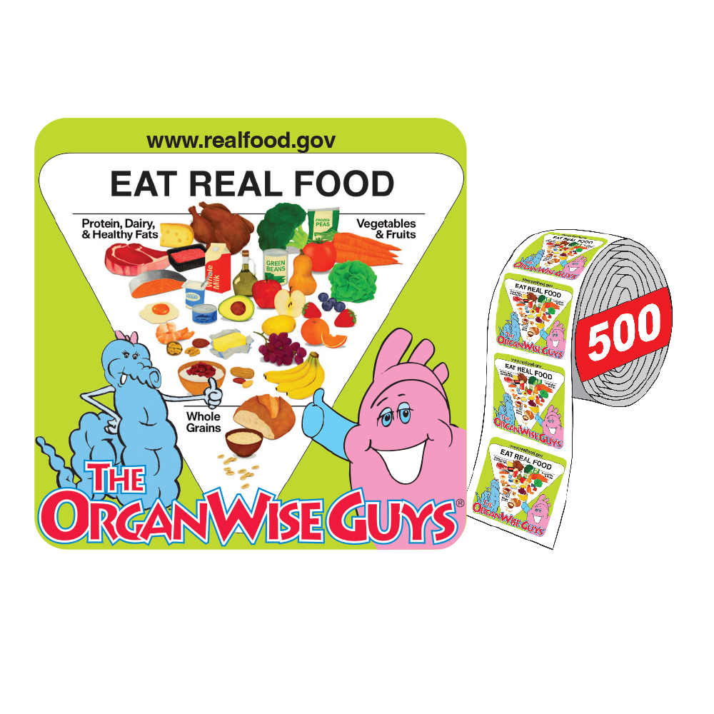 Eat Real Food Pyramid Stickers